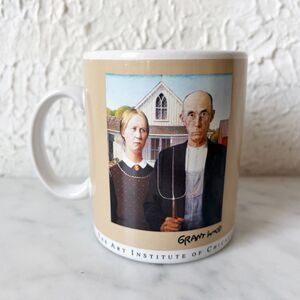 Grant Wood American Gothic Mug Art Institute of Chicago Coffee Cup 1993